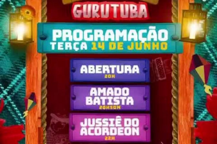 Cartaz do São João do Gurutuba. Foto: reprodução Prefeitura de Guanambi