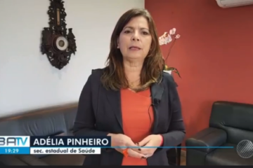 Adélia Pinheiro-Secretária Estadual de Saúde. Reprodução TV Bahia