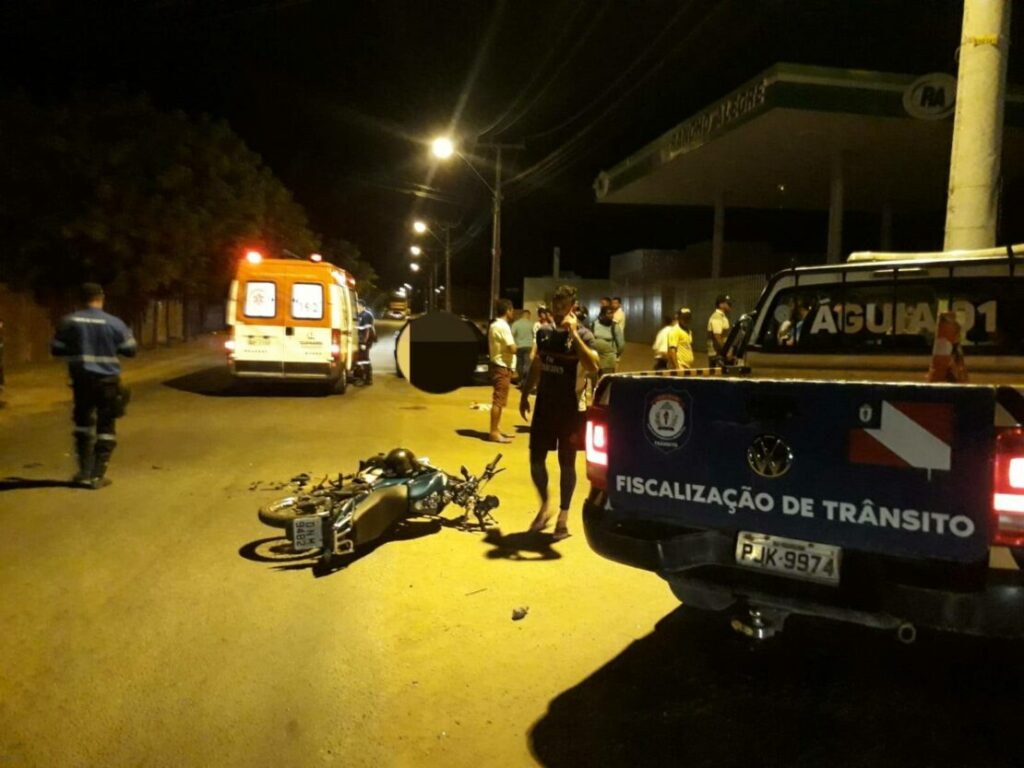 Colisão entre carro e moto deixa uma pessoa ferida. Foto: reprodução Smtran