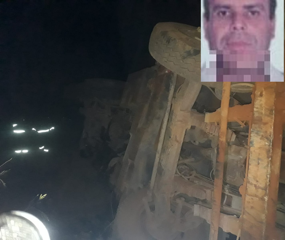 Sebastião morreu após a carreta tombar. Foto: reprodução Smtran