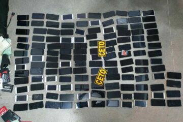 Aparelhos de celulares são apreendidos em Guanambi. Foto: Polícia Militar