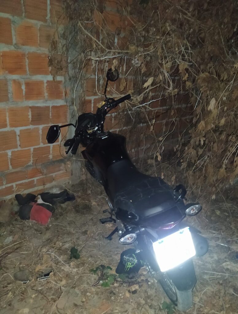 Moto recuperada em Carinhanha. Foto: Polícia Militar