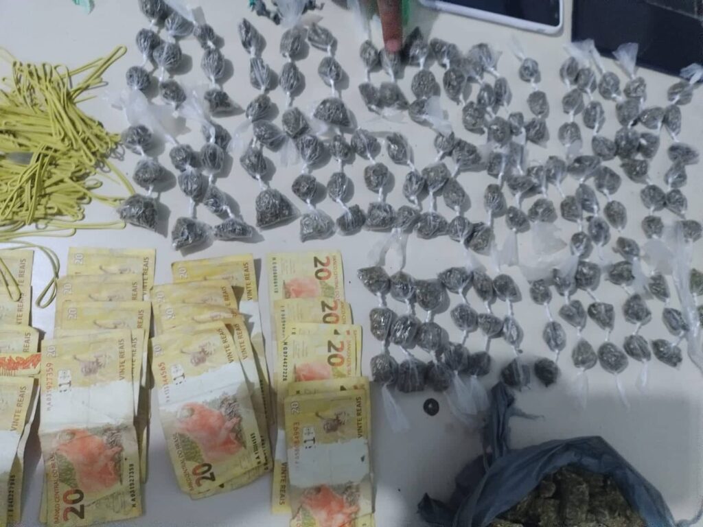 Drogas apreendida em Guanambi. Foto: Polícia Militar
