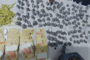 Drogas apreendida em Guanambi. Foto: Polícia Militar