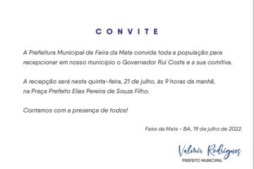 Convite do prefeito Valmir