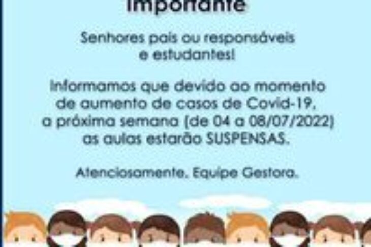 Secretaria de Educação adia volta às aulas. Foto: reprodução Secretaria de Educação