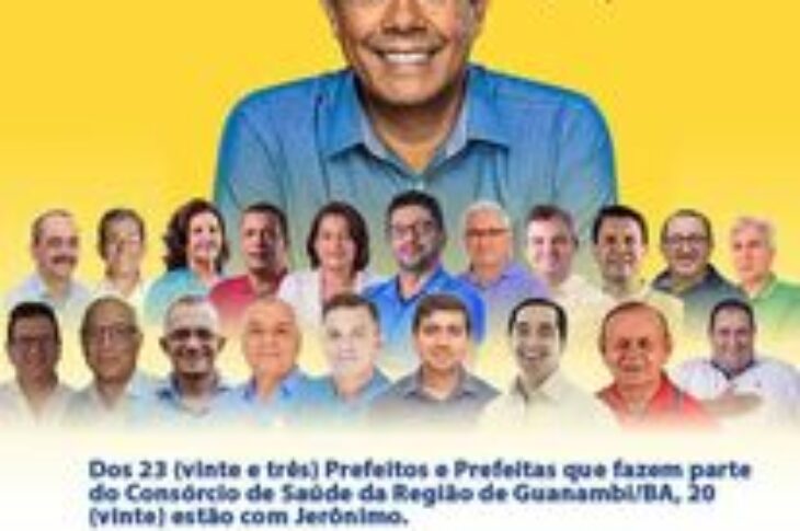 Prefeitos do Consórcio Interfederativo de Saúde declaram apoio a Jerônimo Rodrigues. Foto: reprodução
