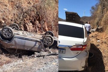 Colisão envolvendo dois carros na BR-030: Foto: SMTran