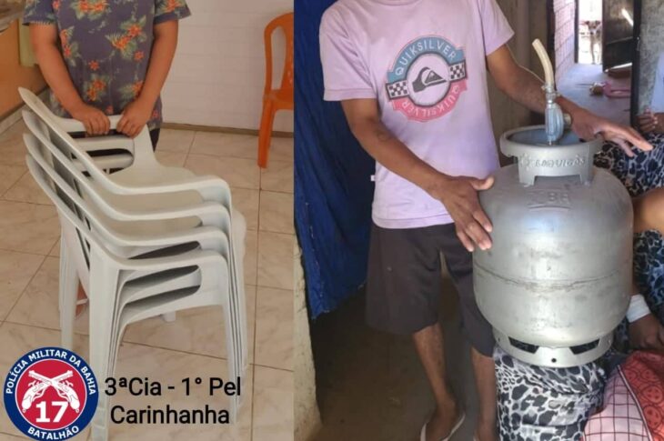 Polícia prende suspeito de furto e receptadores. Foto: Polícia Militar