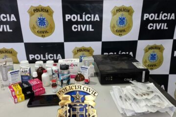 Homem é preso durante operação contra venda de anabolizante em Guanambi. Foto: Polícia Civil