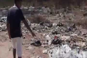 Mundinho da Oficina denuncia descarte irregular de lixo. Foto: reprodução