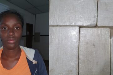 Mulher é presa com drogas avaliada em R$ 150 mil reais. Foto: Polícia Militar