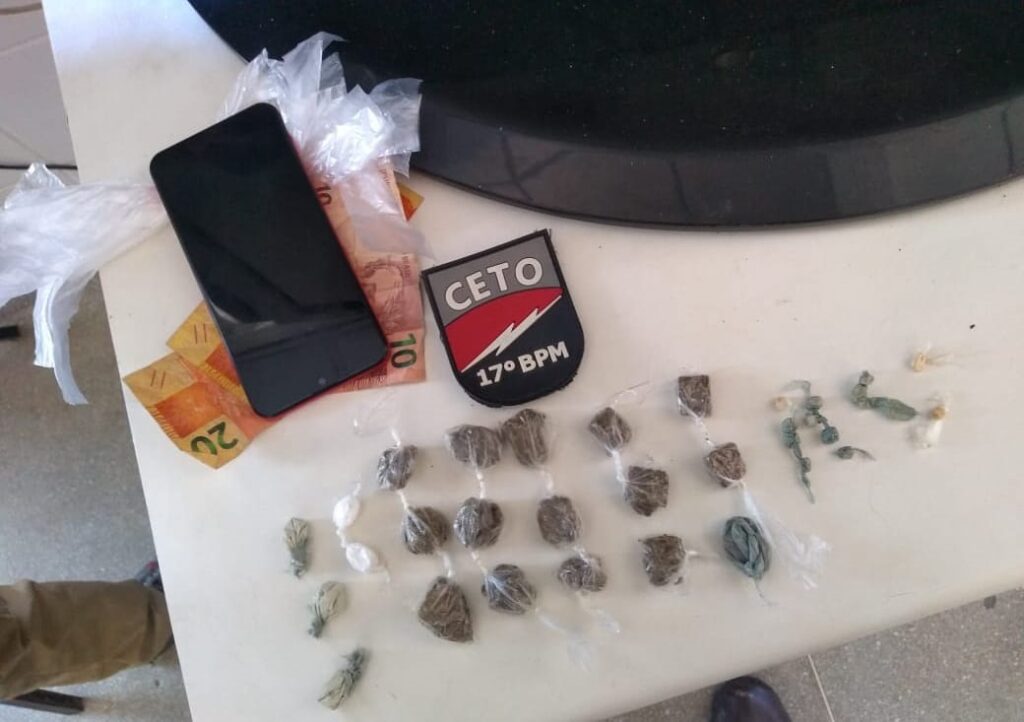Drogas apreendidas. Foto: Polícia Militar