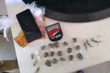 Drogas apreendidas. Foto: Polícia Militar