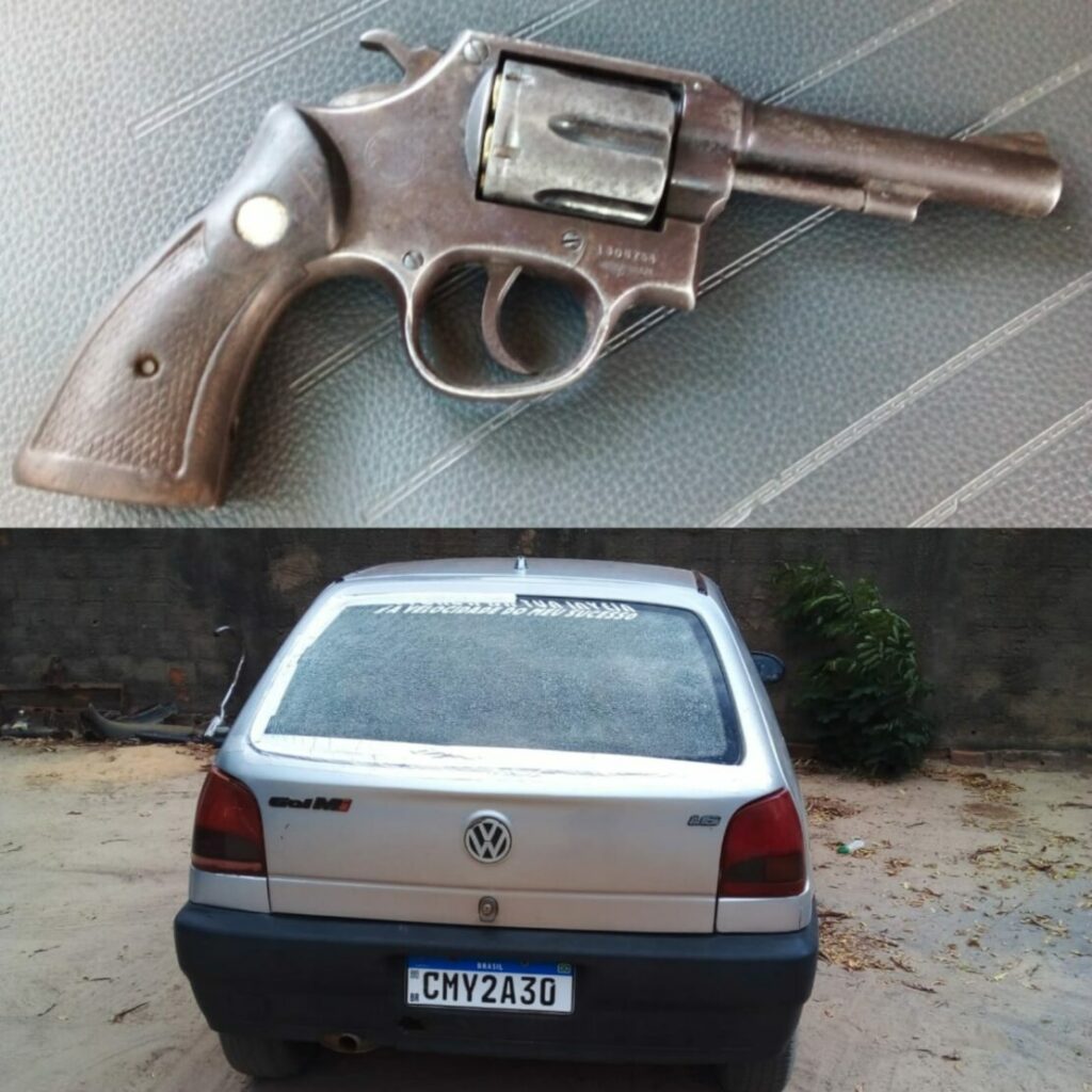 Homem é preso suspeito de realizar disparo de arma de fogo. Foto: Polícia Militar