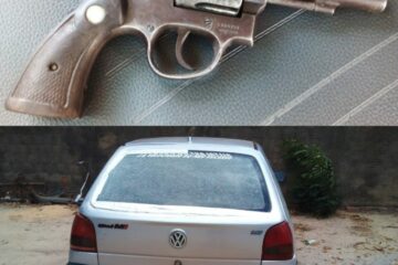 Homem é preso suspeito de realizar disparo de arma de fogo. Foto: Polícia Militar