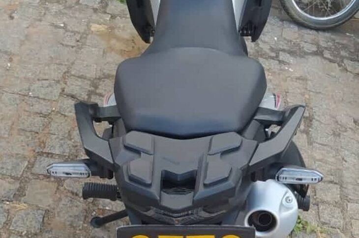Moto recuperada. Foto: Polícia Militar