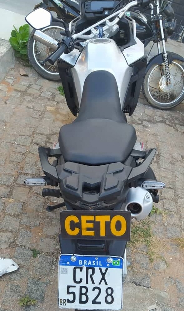 Moto recuperada. Foto: Polícia Militar