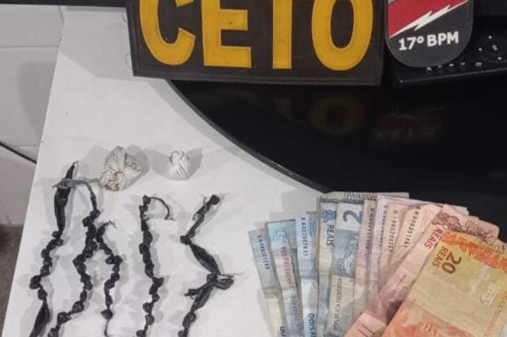 Droga apreendida. Foto: Polícia Militar