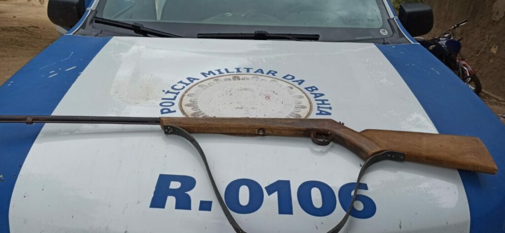 Arma apreendida. Foto: Polícia Militar