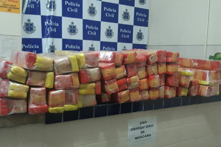 Drogas apreendidas em Brumado. Foto: reprodução PRF