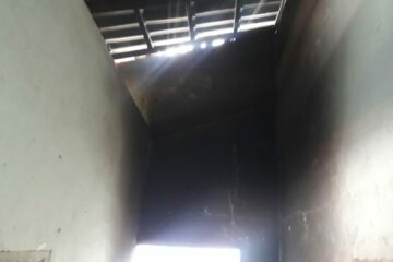 Residência queimada. Foto: SMTran