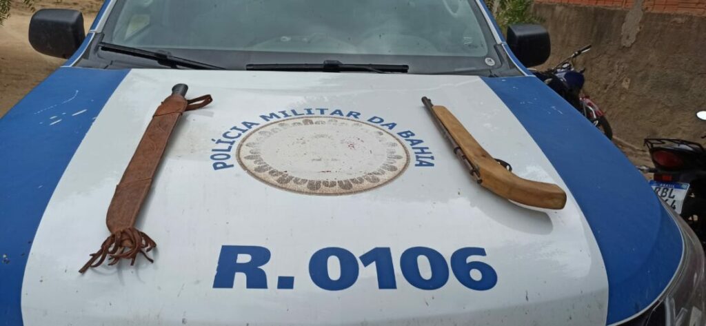 Armas apreendidas. Foto: Polícia Militar