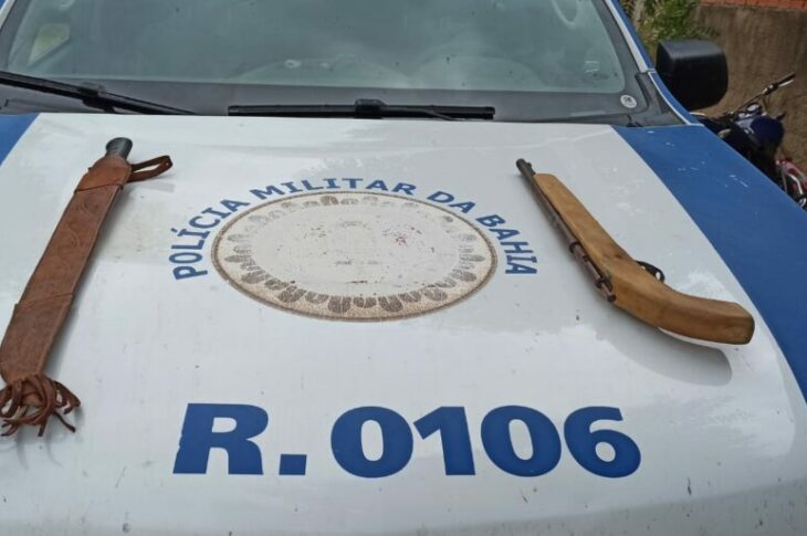 Armas apreendidas. Foto: Polícia Militar