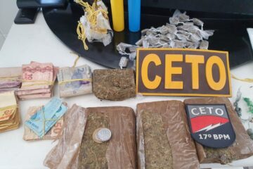 Material apreendido. Foto Polícia Militar