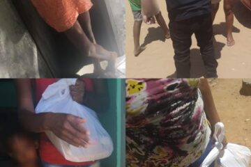 Entrega de cestas. Foto: Carinhanha Tem