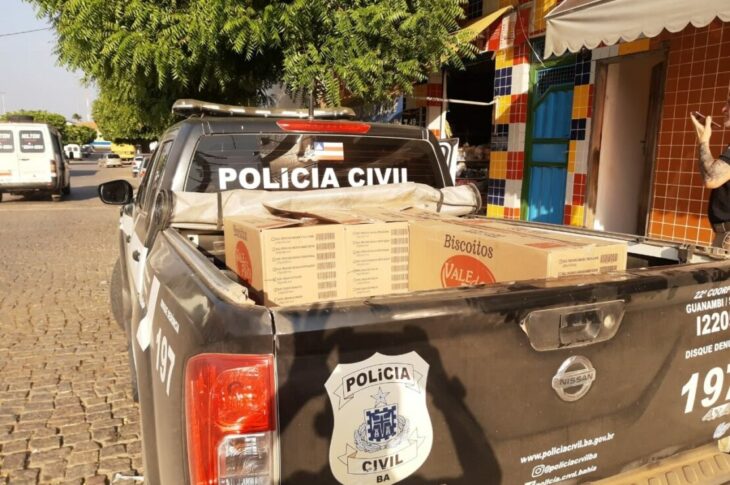 Carga recuperada. Foto: Polícia Civil