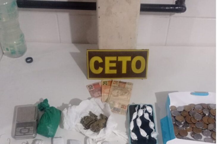 Droga apreendida. Foto: Polícia Militar