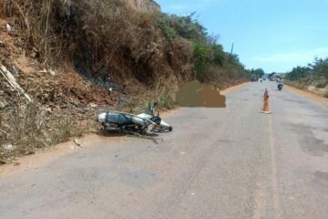 Vítima de acidente na BR-122. Foto Polícia Militar
