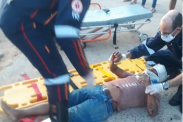 Vítima de acidente. Foto: SMATRan