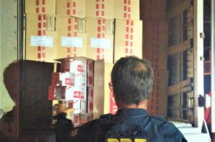 Material apreendido. Foto: Divulgação/PRF