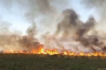 Fogo na Serra Geral. Foto: rede social