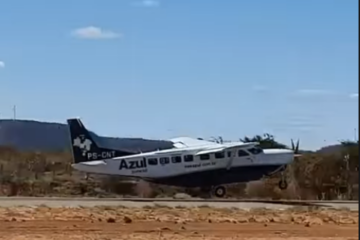 Azul Conecta pousando em Guanambi. Foto:reprodução rede social