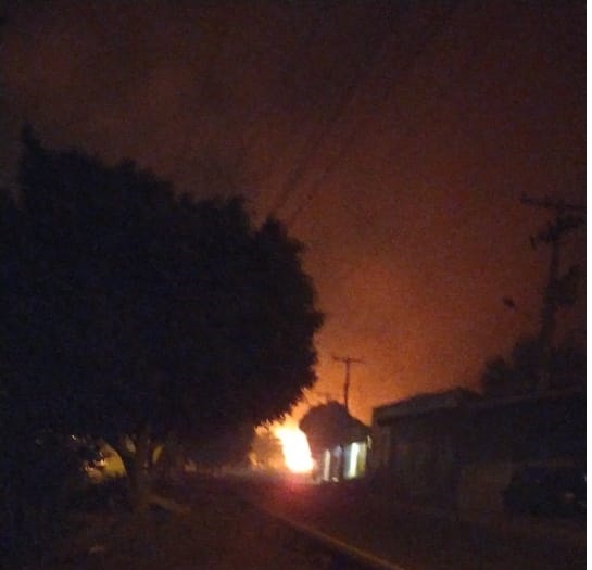 Fogo em Ceraíma. Foto: SMTran