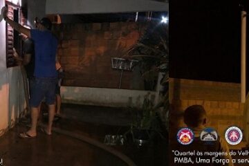 Casa incendiada. Foto: Polícia Militar