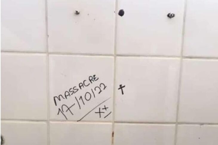 Frase em colégio. Foto: reprodução rede social