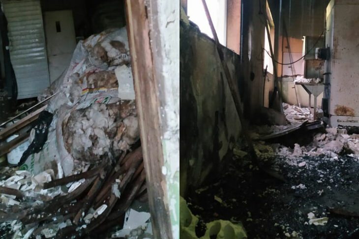 Incêndio na panificadora em Caetité. Foto: Reprodução Achei Sudoeste