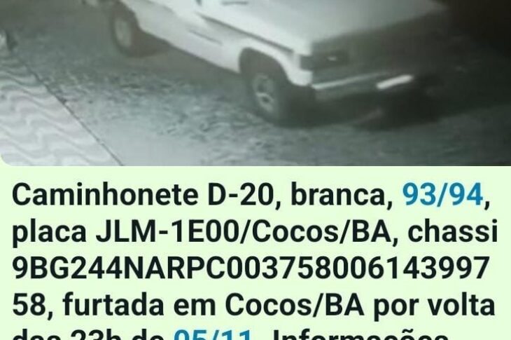 Carro furtado. divulgação