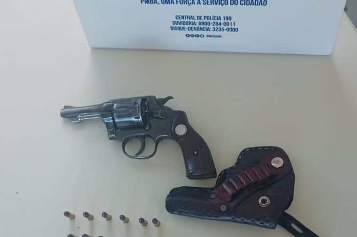 Armas apreendidas. Foto: Polícia Militar
