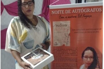 Sil Fogaça lançando o livro. Foto: divulgação