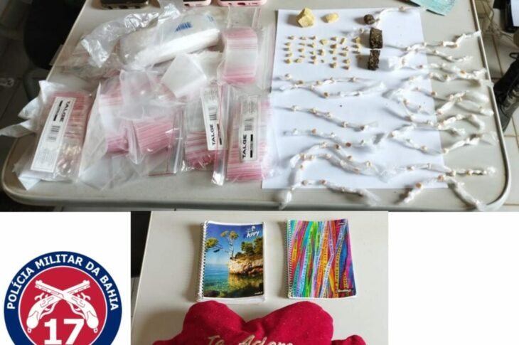 Drogas apreendidas. Foto: Polícia Militar