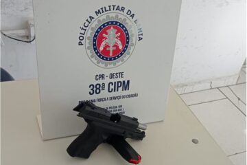 Arma apreendida em Bom Jesus da Lapa. Foto: Reprodução Polícia Militar