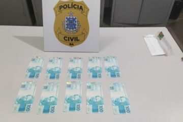 Dinheiro falso apreendido. Foto: Reprodução Polícia Civil
