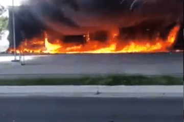 Fogo na Loja Havan. Foto: Reprodução Bahia Notícias