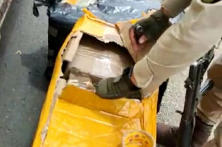 Material apreendido em Caetité. Foto: Reprodução PRF