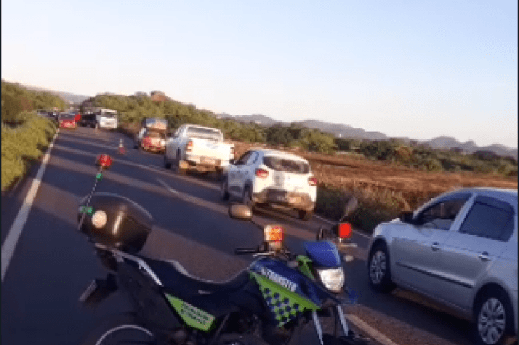 Acidente na BR-030, em Guanambi. Foto: Reprodução Smtran